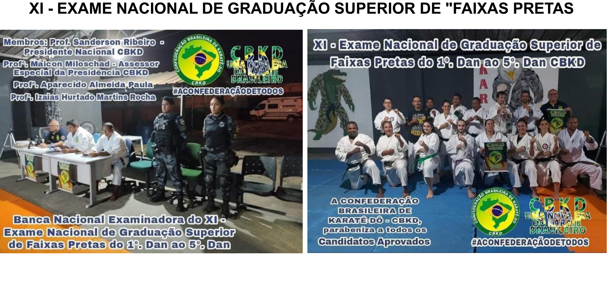 XI Exame Nacional de Graduação Superior de Faixas Pretas - CBKD
